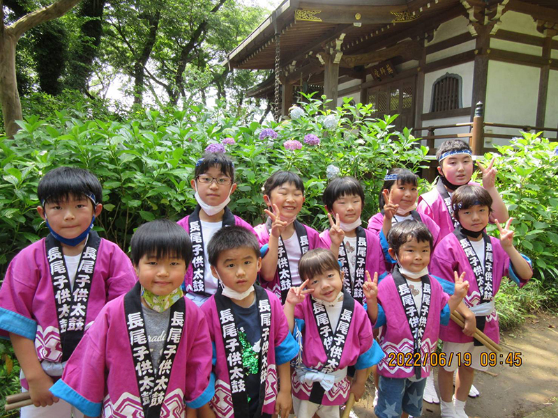 長尾子ども太鼓の写真です